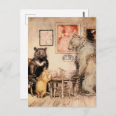 Carte Postale Trois Ours Vintage (Devant / Derrière)
