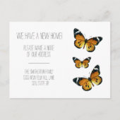 Carte Postale Trois papillons Monarques Moteur Faire-part (Devant)