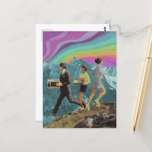 Carte Postale Trois personnes sur la montagne Radios Surreal Pat