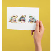 Carte Postale Trois petites grenouilles
