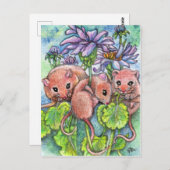 Carte Postale Trois petites souris (Devant / Derrière)