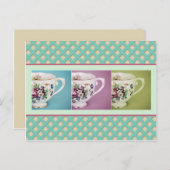Carte Postale Trois Petites Tea-ups (Devant / Derrière)