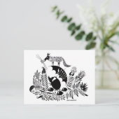 Carte Postale Trois petits cochons (Debout devant)