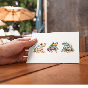 Carte Postale Trois Petits Grenouilles