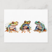 Carte Postale Trois Petits Grenouilles (Devant)