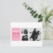 Carte Postale Trois Photos de Collage | Saint Valentin Amour Col (Debout devant)