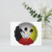 Carte Postale Trois plumes (Debout devant)