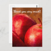 Carte Postale Trois pommes rouges (Devant / Derrière)