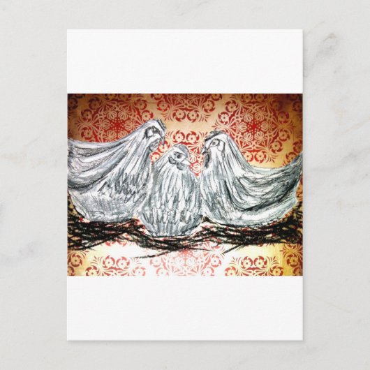 Carte Postale Trois poules françaises (Devant)