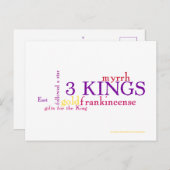 Carte Postale Trois rois (Devant / Derrière)