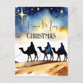Carte Postale Trois rois Noël salutations religieuses (Devant)