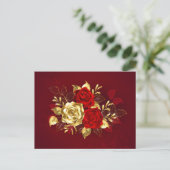 Carte Postale Trois roses de joaillerie (Debout devant)