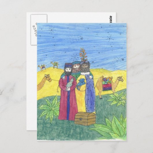 Carte Postale Trois sages (Devant / Derrière)