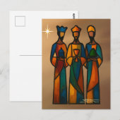 Carte Postale Trois Sages Abstraits (Devant / Derrière)