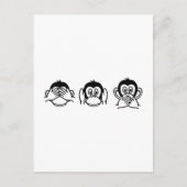 Carte Postale Trois singes (Devant)