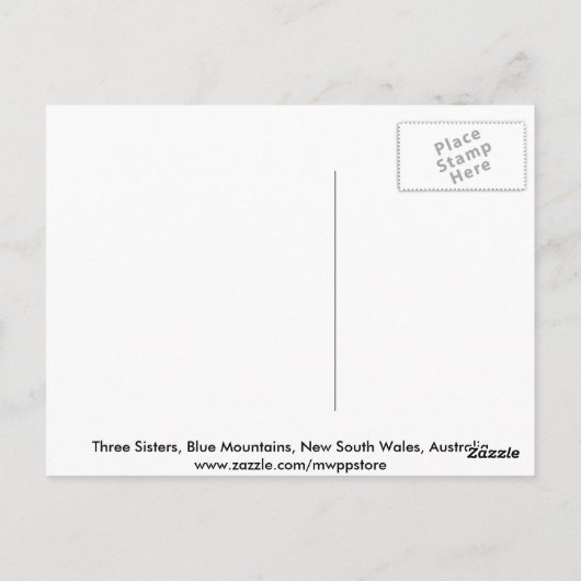 Carte Postale Trois soeurs, Blue Mountains (Dos)