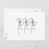 Carte Postale Trois squelettes dansants (Devant / Derrière)