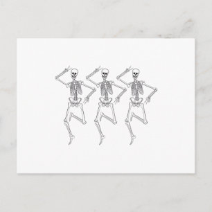 Carte Postale Trois squelettes dansants