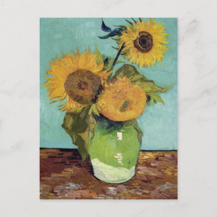 Carte Postale Trois tournesols dans un vase (F453) Van Gogh Fine