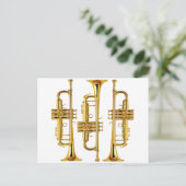 Carte Postale Trois trompettes (Debout devant)