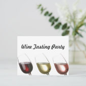 Carte Postale Trois verres de vin Invitation personnalisée (Debout devant)