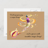 Carte Postale Trois vœux magiques (Devant / Derrière)