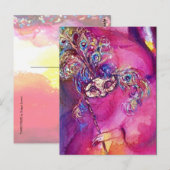 Carte Postale TROISIÈME MASQUE / Mascarade vénitienne Détail (Devant / Derrière)