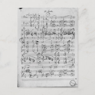 Carte Postale Troisième Sonate pour piano et violon