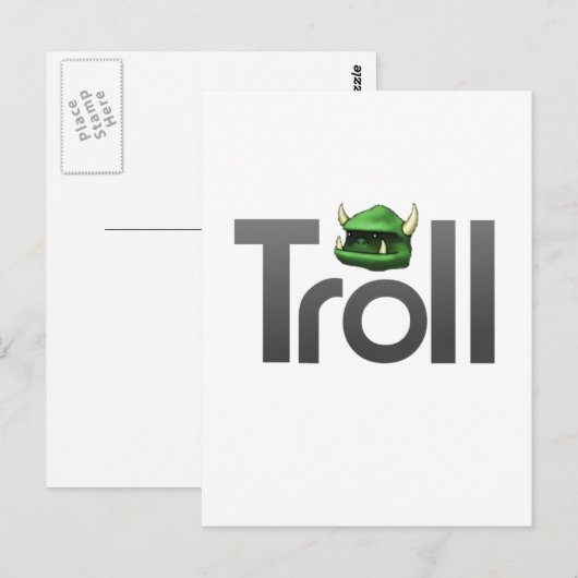 Carte Postale Troll (Devant / Derrière)
