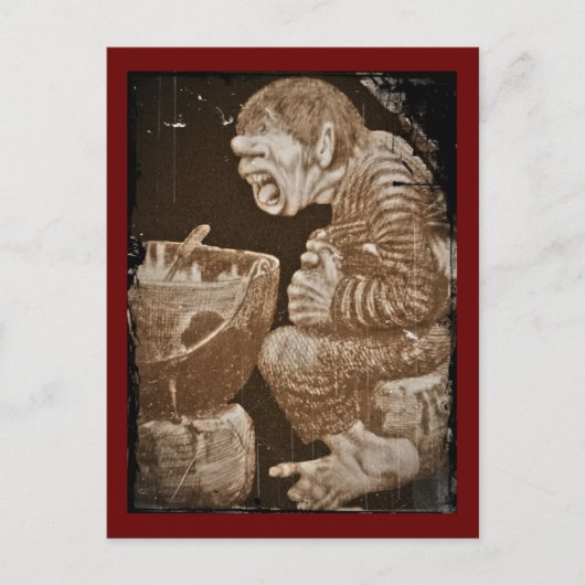 Carte Postale Troll avec Cauldron géant (Devant)
