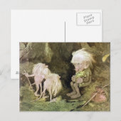 Carte Postale Troll avec sa grenouille (Devant / Derrière)