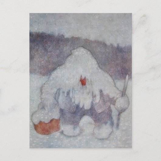 Carte Postale "Troll de neige" par Theodor Kittelsen (Devant)