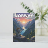 Carte Postale Troll de Norvège (Debout devant)