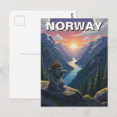 Carte Postale Troll de Norvège (Devant / Derrière)