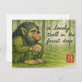 Carte Postale Troll Etegami Postcard (Devant / Derrière)