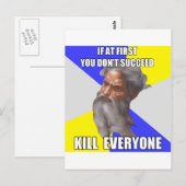 Carte Postale Troll God Kills (Devant / Derrière)