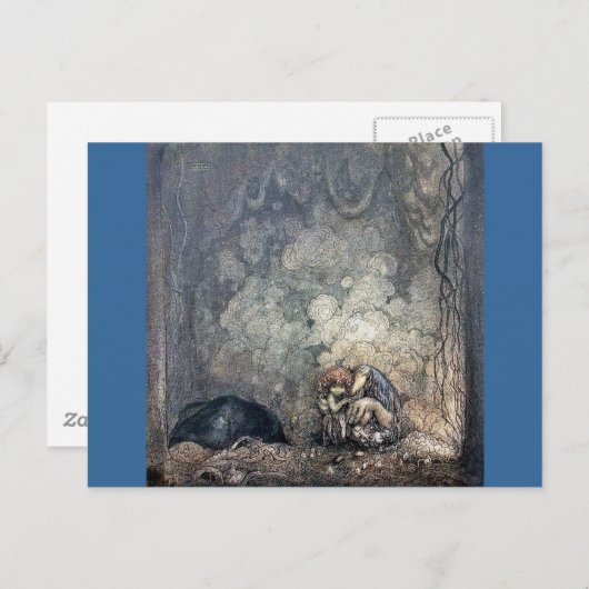 Carte Postale Troll Holding Child (Devant / Derrière)