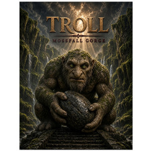 Carte Postale Troll Mossfall Gorge Dark Cinema