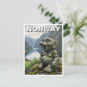 Carte Postale Troll Norvège (Debout devant)
