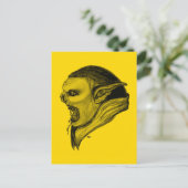 Carte Postale Troll schwarz gelen design (Debout devant)