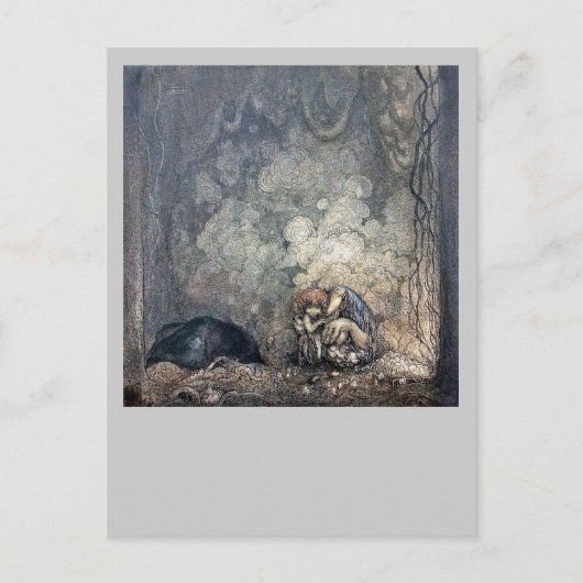 Carte Postale Troll tenant l'enfant (Devant)