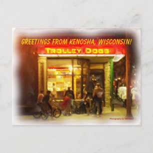 CARTE POSTALE TROLLEY CHIENS !