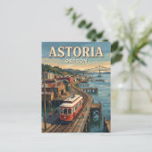 Carte Postale Trolley d'Astoria Oregon (Debout devant)