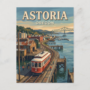 Carte Postale Trolley d'Astoria Oregon