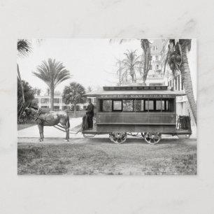 Carte Postale Trolley de la côte est de Floride, 1905