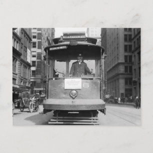 Carte Postale Trolley du pont de Brooklyn, 1915