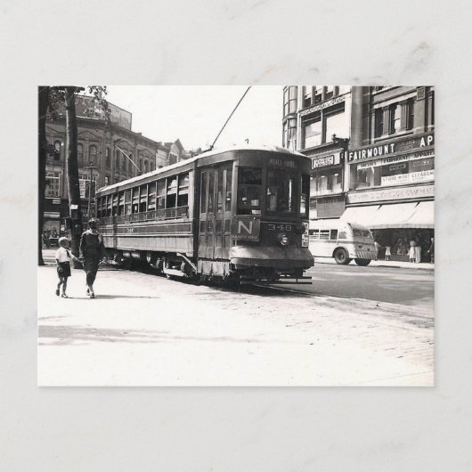 Carte Postale Trolley en Wilkes-Barre (Devant)
