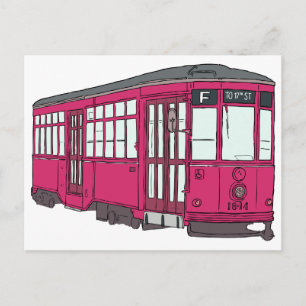 Carte Postale Trolleybus Tramway Tramway Trolleycar