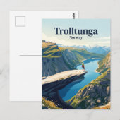 Carte Postale Trolltunga Norvège (Devant / Derrière)