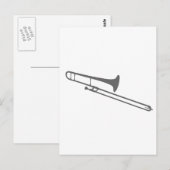 Carte Postale trombone (Devant / Derrière)